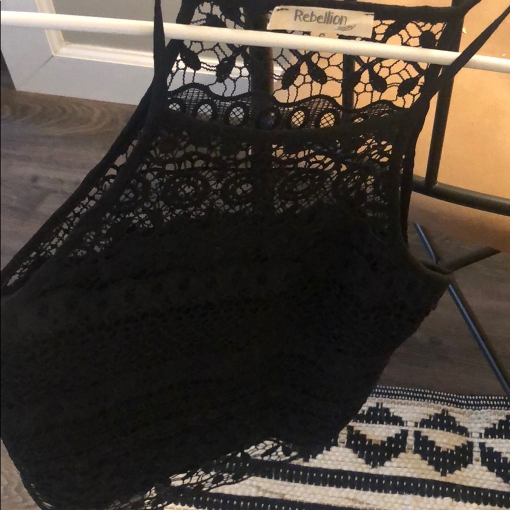 Black tank top